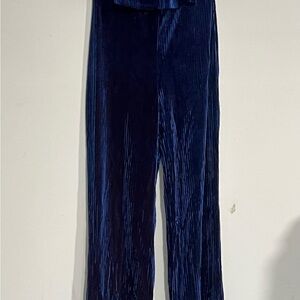 ROE Navy Blue Velvet Jumpsuit